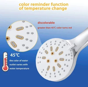 High Pressure Chrome Filter Shower Head with Triple Spray and Water Saving for Bathroom