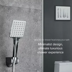 High Pressure Filter Shower Head with Triple Spray Chrome Finish Water Saving for Shower Room and Toilet Use