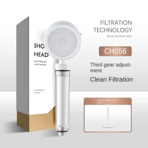 High Pressure Filtered Shower Head Transparent PC Plastic Water Saving Rainfall Hand Held Shower Filters Heads