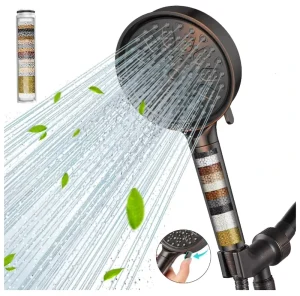 High Pressure Handheld Bidet Bathroom Rain Hand Shower Water Softener Filters Beads ABS Filtered Shower Head