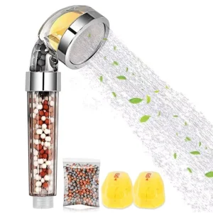 High Pressure Ionic Aroma Vitamin Shower Showerhead Filter Clear Shower Head with Vitamine C for Hard Water