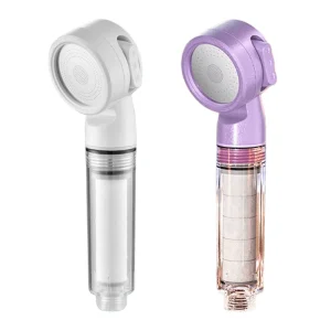High Pressure Plastic Shower Filter Head with 3 Modes Multifunctional Water Purifying Eco-Friendly for Bathroom Household Use