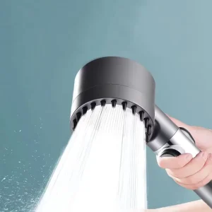 High Pressure Shower Head 3 Spray Modes Filtered Shower Head and Water Stop Button Adjust Water Flow Massage Shower Head
