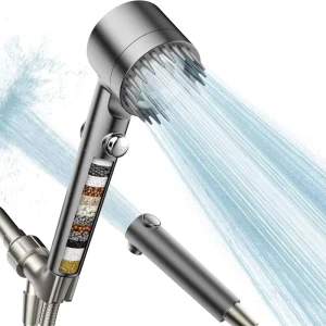 High Pressure Spray Mode Bathroom Faucet Water Outlet Hand held Filter Shower Head with Bathroom Cleaning Switch