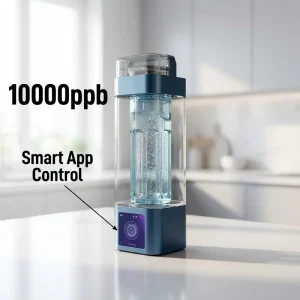 High Quality 10000ppb Hydrogen Water Generator SPE PEM Technology Portable 450ml App Controlled Hot Cold Cup for Household Car