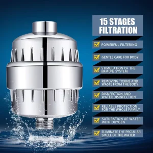 High Quality 15 Stages Head Shower Water Purifier Filter