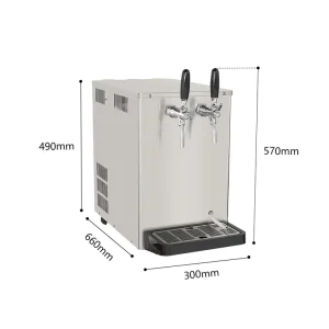 High Quality Beer Cooler Kegerator 2 Tap Draft Beer Dispenser for Bar