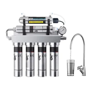 High Quality Factory Price Ultraviolet Light Purify Water Machine 5 Stage Stainless Steel Water Purifier With UV Lamp