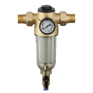 High Quality Purifier Filtration System Household Manual Brush Cleaning Filtration Water Pre Filter with Pressure Gauge