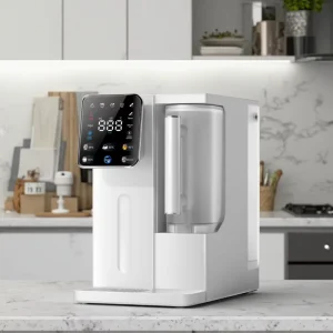 High Quality RO System Desktop Water Cooler Hot and Ice Water Touch Screen Control Water Dispenser with Portable Kettle