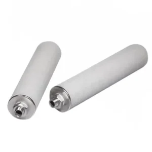 High Temperature Resistance Backwashable 10 Um Titanium Powder Sintered 80mm Filters Cartridge for Ink Solvent Filtration