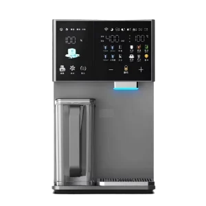 High Wastewater Ratio Electric Desktop RO Water Purifier Countertop Plastic Ice Cubes Maker RV Use Hot 5 Stage Filtration