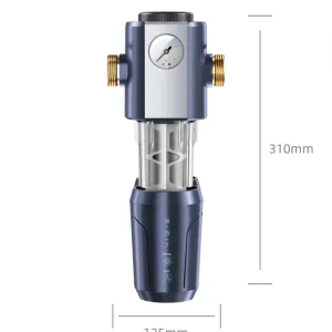 High flow Automatic Backwash Sediment Prefilter 360 Brass Rotating Interface Home Use Water Purifier Pre filter for Clear Water