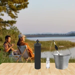 Hiking Camping Survival Outdoor Water Filter Straw, Primer Pump Kit