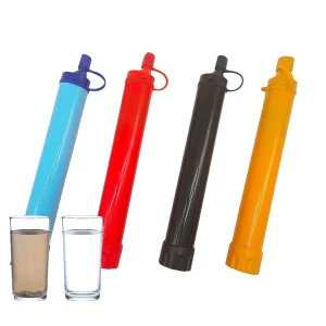 Hollow Fiber UF Membrane Portable Water Filter Straw for Travel Hiking and Camping Black