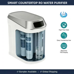 Home RO Water Purifier with Integrated Pressure Tank Countertop Under Sink Filter TDS Display Smart Filter Life Monitoring