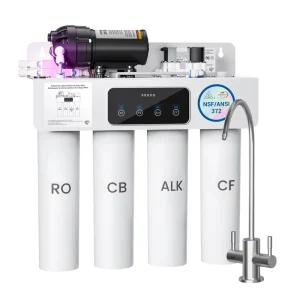 ERS-1018 10-Stage 450 GPD 2:1 Tankless Undersink Reverse Osmosis Water Filter System, NSF Certified