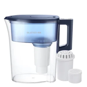 Portable 2.3L Alkaline Water Filter Pitcher Hydrogen Rich Antioxidant Remove Chlorine & Metals BPA Free Jug