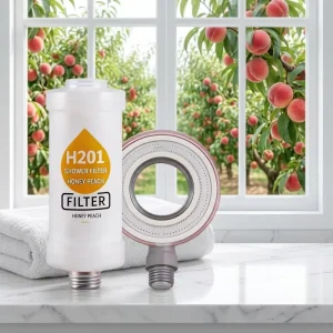 Honey Peach Scented ABS Shower Filter Dechlorination Chlorine Removal Skin Beautifying Aromatherapy Bathroom