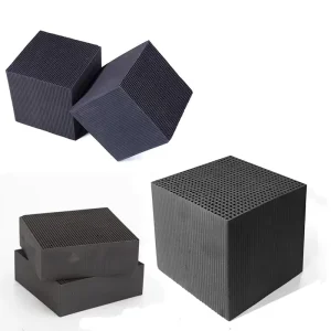Honeycomb Activated Carbon Air Filter Cube Odor Control VOCs Treatment Iodine Adsorption >800mg/g NSF61 Petroleum Additives