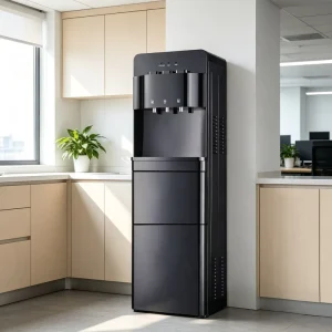 Hot & Cold Top Loading Freestanding Plastic Water Dispenser Ice Maker Compressor Cooling for Household Use