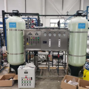 Hot Selling Automatic Portable Water Treatment Equipment PLC Motor Reverse Osmosis High Pressure Pump Integrated 1 Year Warranty