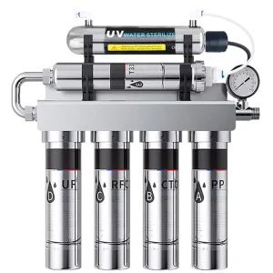 House Chicken Water System Purificador De Agua 5 Stages Under Sink UF 304 Stainless Steel Purifier Water Filter UV for Home