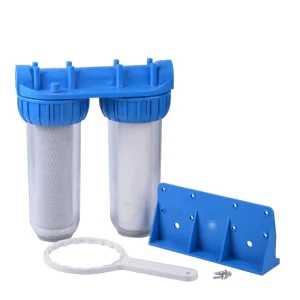 Household 2-Stage Wall-Mount Plastic Water Filter System with Manual Operation