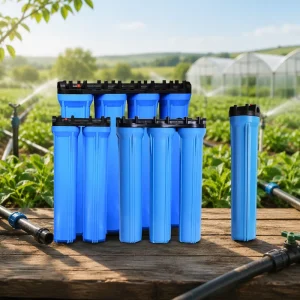 Household 3-Stage 20-Inch Plastic Manual Big Blue Water Prefiltration System