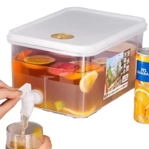 Household 5L Iced Beverage Dispenser Refrigerator Cold Water Kettle with Faucet Large Capacity Plastic Beverage Pot