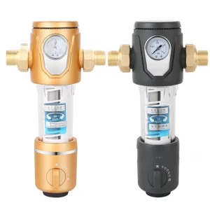 Household Brass Manual Pre Filter Water Purifier with 8000GPD Flow Rate 40 Micron Filtration Whole House Tap Filter