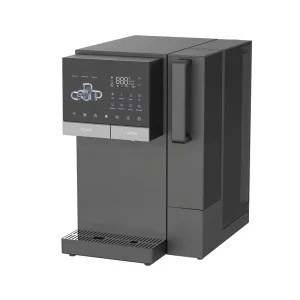 Household Countertop Cold Hot Water Cooler Dispenser UV 200G RO Water Filter Dispenser With Ice Maker