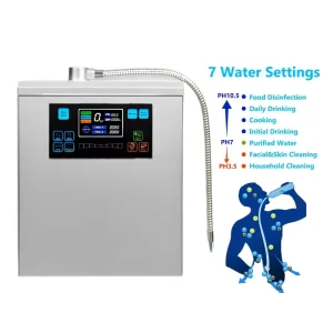 Household Electric Plastic Alkaline Water Ionizer and Treatment Filter System
