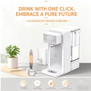 Household Electric Portable Private Mold Mini Countertop Hot RO Water Purifier System Plastic 7 Temperature 0.6L Min Flow Rate