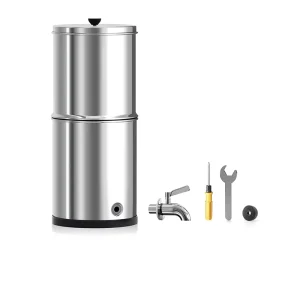 Household Gravity-Fed Water Filtration System for Home and Outdoor Use