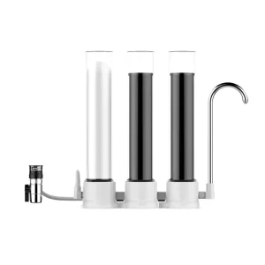 Household Kitchen Water Purifier Countertop 10 Inch 3 Stage Transparent Clear Water Filter Counter Top Water Purifier