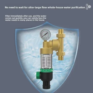 Household Manual Backwash Filter Protects Water Heaters Showers Sediment Damage 100 Micron Filtration Eco Friendly Long Lasting