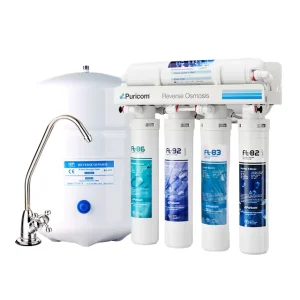 Household Manual Plastic Under Sink Reverse Osmosis 50 GPD 5 Stage Water Filter System Dispenser