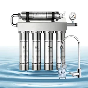 Household Outdoor Manual 304 Stainless Steel 5 Stage Inline Ultra Filtration Water Purifier