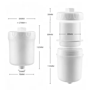 Household Shower Filter Skin Care Multi Stage Filtration Shower Purifier Filter for Hard Water Remove Chlorine