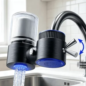 Household Tap Mount Water Purifier Food Grade Material Faucet Filter Easy Replace Filter Cartridge for Bathroom Kitchen