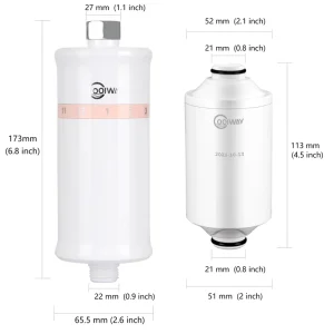 Household Vitamin C Shower Filter with Activated Carbon and Sediment Filter for RV and Outdoor Use Plastic Material