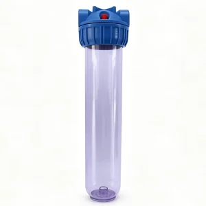 Household Water Purifier 20in Transparent PC Filter Bottle Italian Design Plastic Prefilter Housing