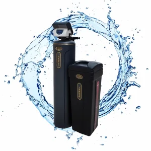 Household Whole-House Water Softener, 2000 L/H, Scale and Hardness Removal, Food-Grade Resin Filter with Pump