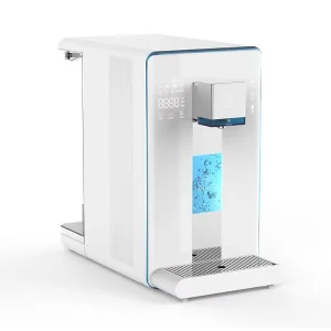 Household desktop alkaline ionized uv sterilized hot cool drinking water purifier