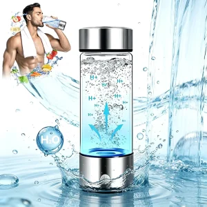 Hydrogen Water Bottle Generator 420ml USB Rechargeable H2 Rich Water Bottle Antioxidant Glass for Travel Gift