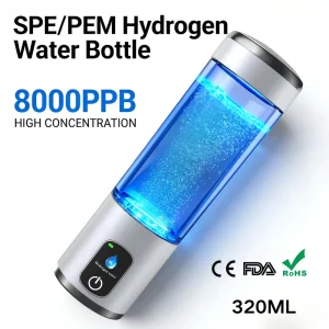 Hydrogen Water Bottle Generator 8000ppb SPE PEM Technology Water Ionizer Cup