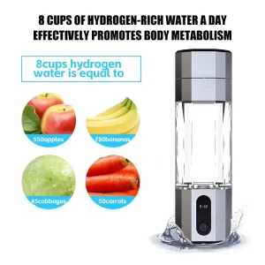 Hydrogen Water Bottle Generator SPE PEM Technology 3000-6000 PPB Portable Rechargeable Water Ionizer Hydrogen Water Cup