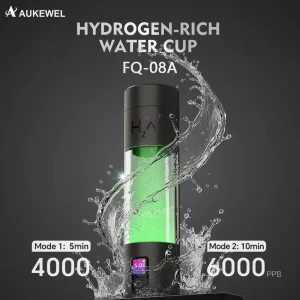 Hydrogen Water Generator Cup PEM Water Electrolysis 4000ppb 6000ppb Portable Hydrogen Rich Water Bottle with HD Color Screen