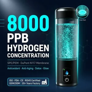 Hydrogen Water Maker 5001 10000ppb Cold Household Electric USB Hydrogen Water Generator Bottle 320ml OEM